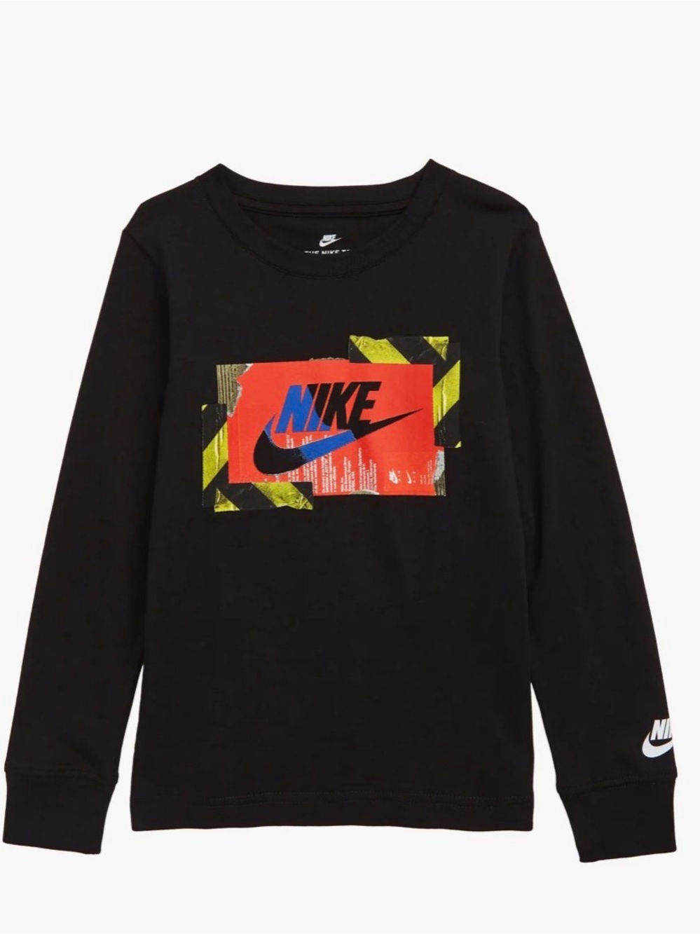 Nike Futura neon graphic Long Sleeve Tee